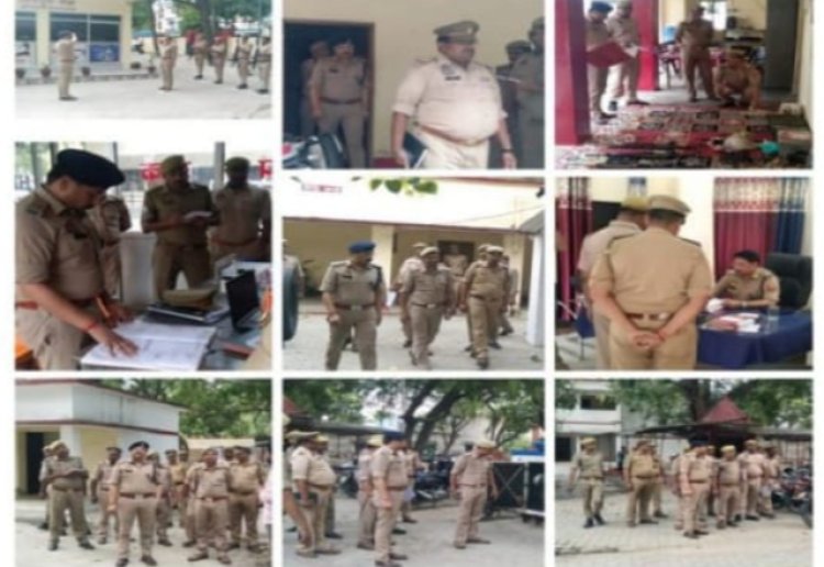 अपर पुलिस अधीक्षक द्वारा थाना महराजगंज का अर्ध-वार्षिक किया गया निरीक्षण। 