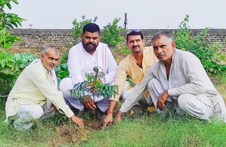 एक हजार पौधे रोपण के सकंल्प के साथ भाजपा कार्यकर्ताओ ने किया पौधरोपण