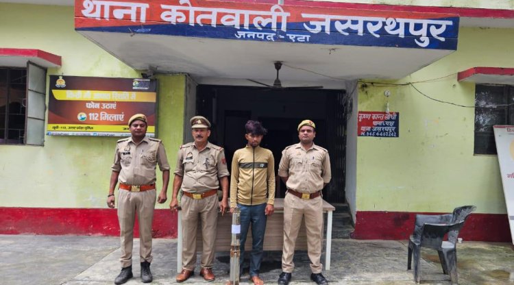 जसरथपुर पुलिस ने चोरी की घटना में चोरी के माल सहित एक किया गिरफ्तार।