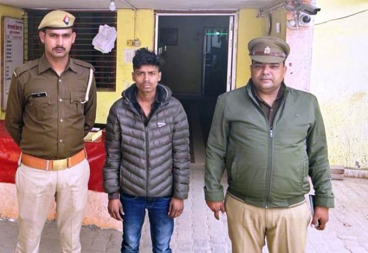 थाना जैथरा पुलिस द्वारा नाबालिग से छेड़छाड़ की घटना वंचित चल रहे एक अभियुक्त को किया गया गिरफ्तार।