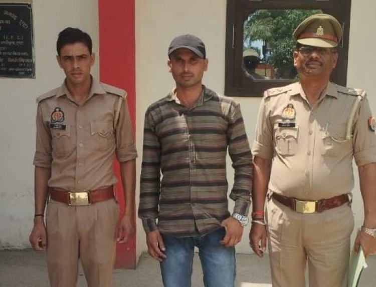 दहेज हत्या के प्रयास की घटना में फरार चल रहा गिरफ्तार।