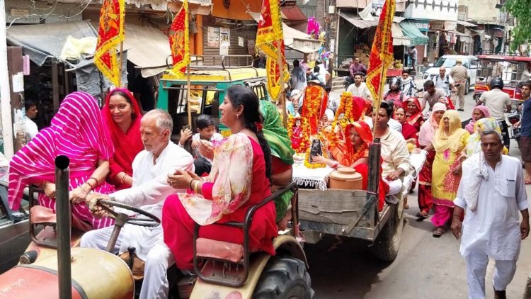 शनिदेव मंदिर में स्थापित हुई देव प्रतिमाएं