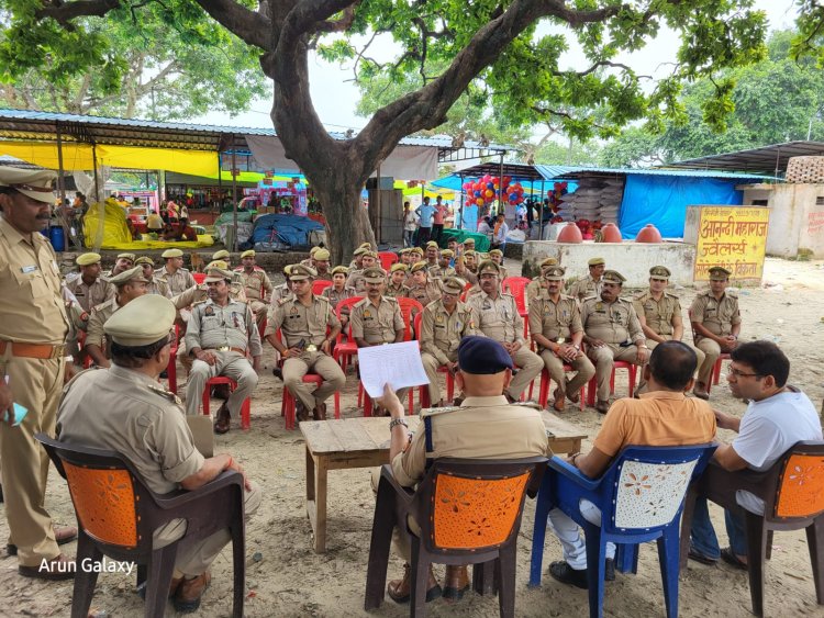 उपजिलाधिकारी एवं क्षेत्राधिकारी  तथा थाना प्रभारी ने भवरेश्वर मेला सुरक्षा को लेकर की बैठक।