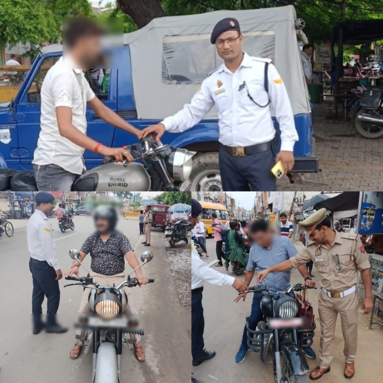 ट्रैफिक पुलिस ने जरुरी स्थानों पर विशेष चैकिंग अभियान चलाकर 110 चालान काटे साथ ही चालकों से यातायात नियमों के पालन की अपील की गई