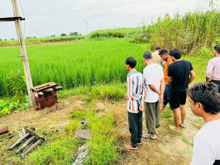 तिगरी व डगरपुर के जंगल से ट्रांसफार्मर उतारकर कीमती सामान चोरी , गांव और खेतों की बिजली ठप्प