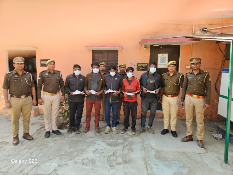 पुलिस मुठभेड़ विद्युत तार चोरी करने वाले गिरोह का पर्दाफाश  गिरोह के 05 सदस्यों को किया गिरफ्तार।